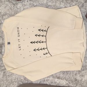 Independent Trading Company Lightweight Sweatshirt in Cream Size M